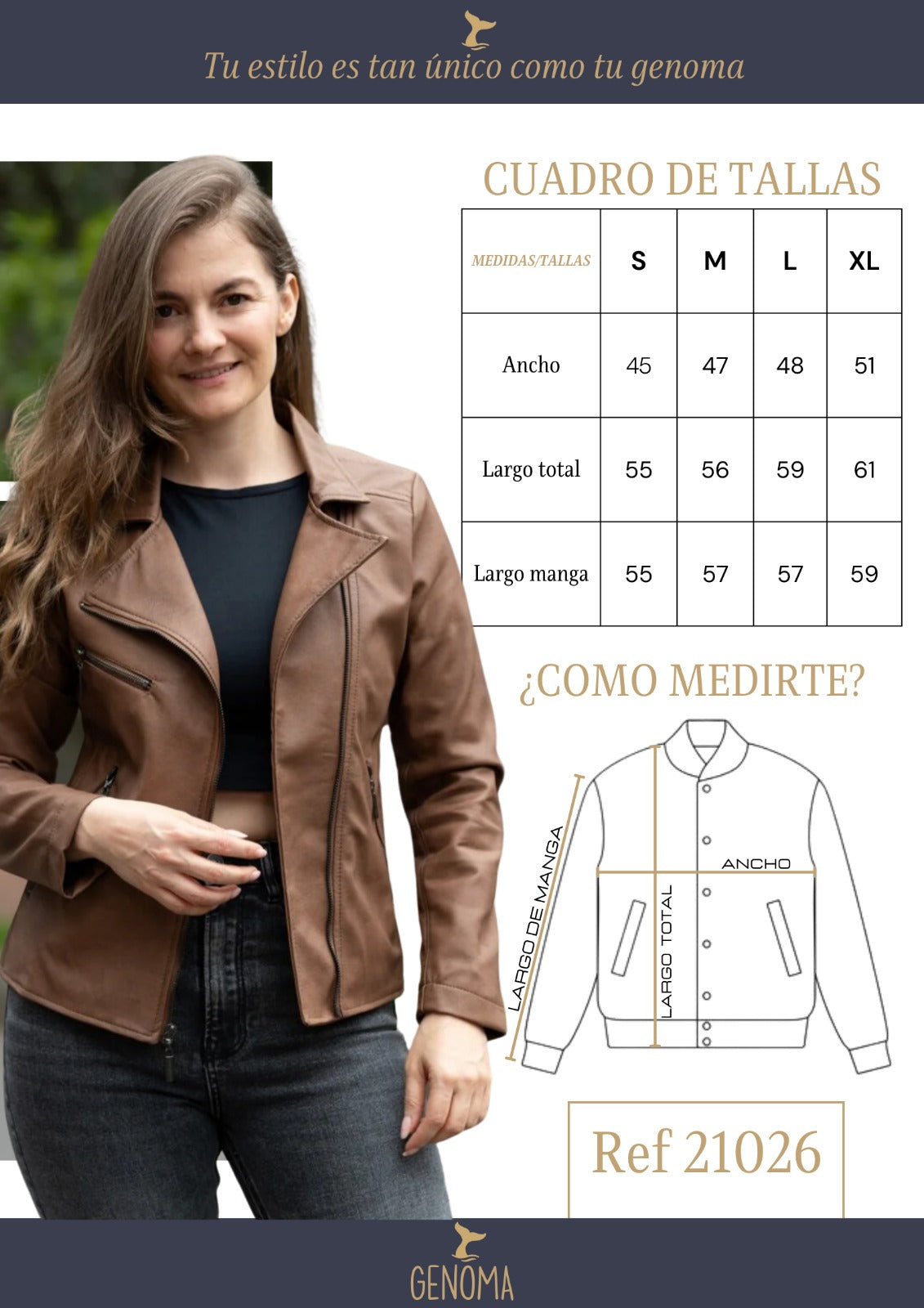 Chaquetas Biker Tipo Cuero 21026