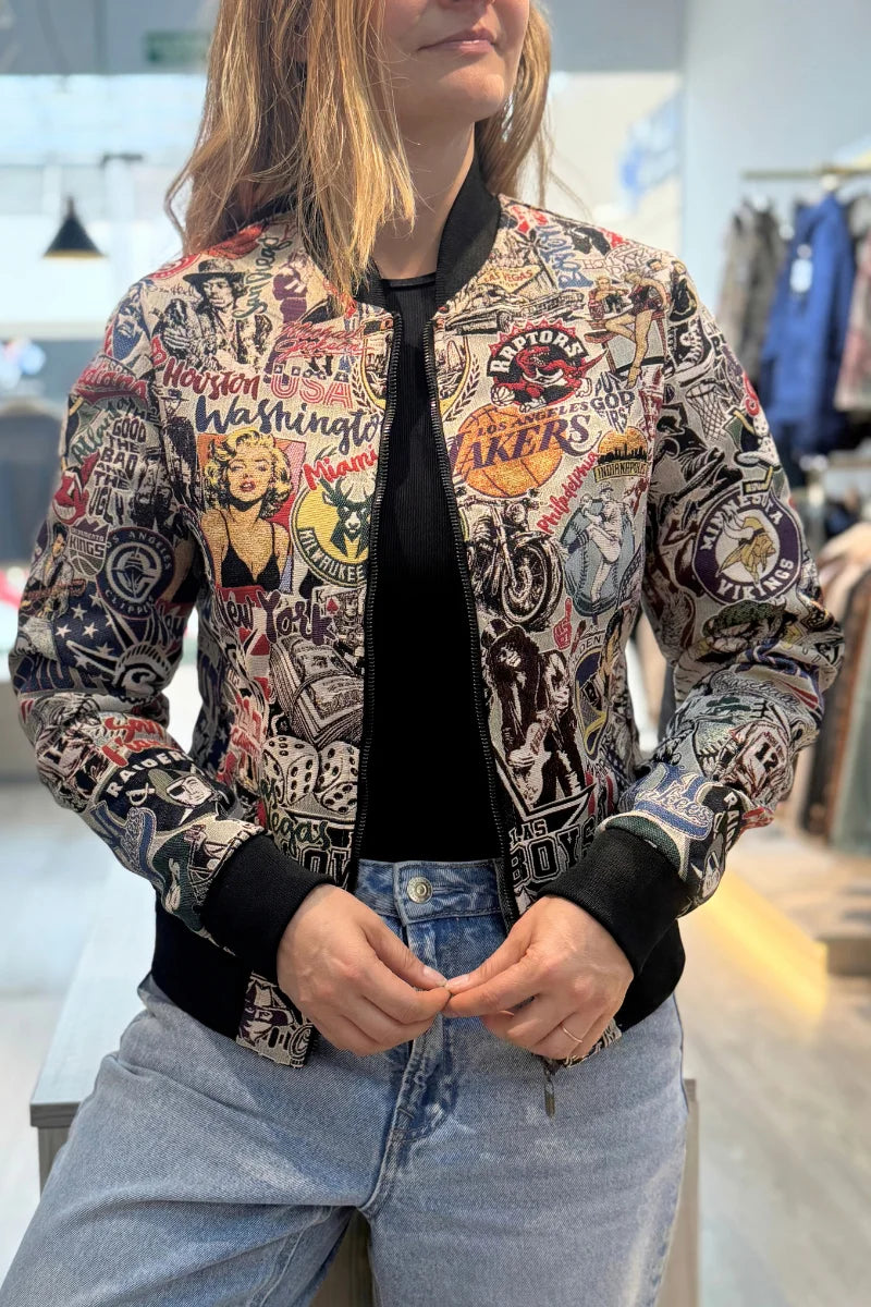 26154 Bomber Estampada Países