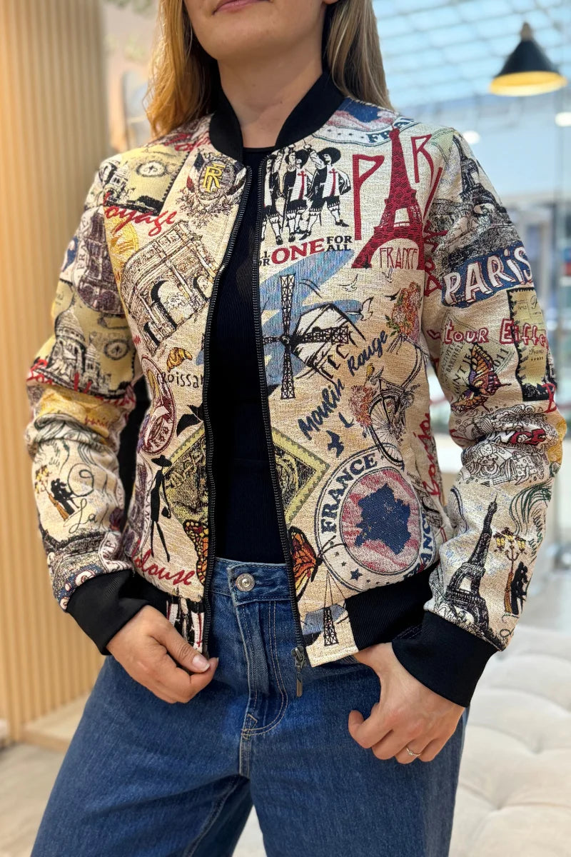 26154 Bomber Estampada Países