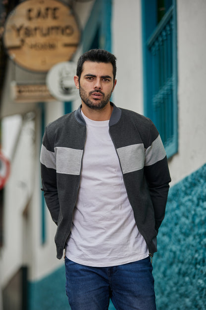 Chaquetas Beisbolera 14159 Gris
