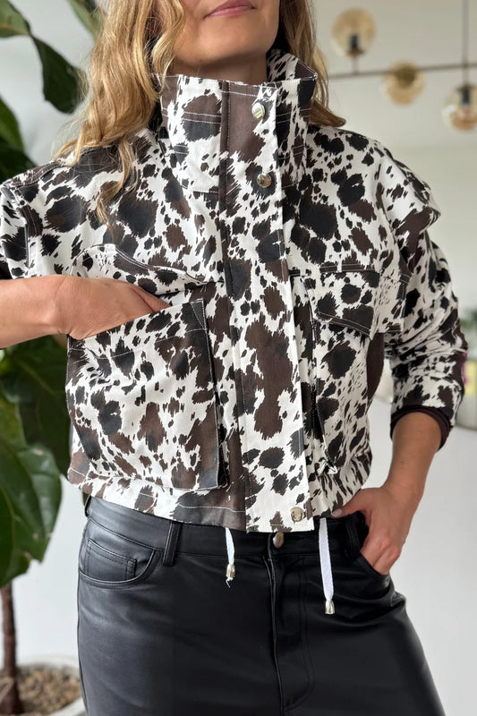 203 Chaqueta de mujer Cow Print Cafe