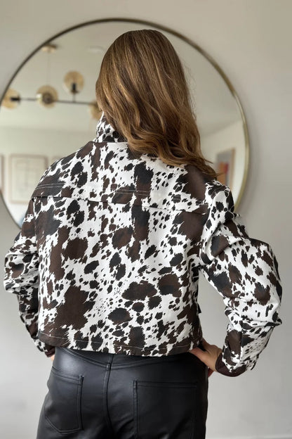 203 Chaqueta de mujer Cow Print Cafe