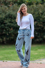 Cargar imagen en el visor de la galería, Pantalón Jean Claro  Mariposas
