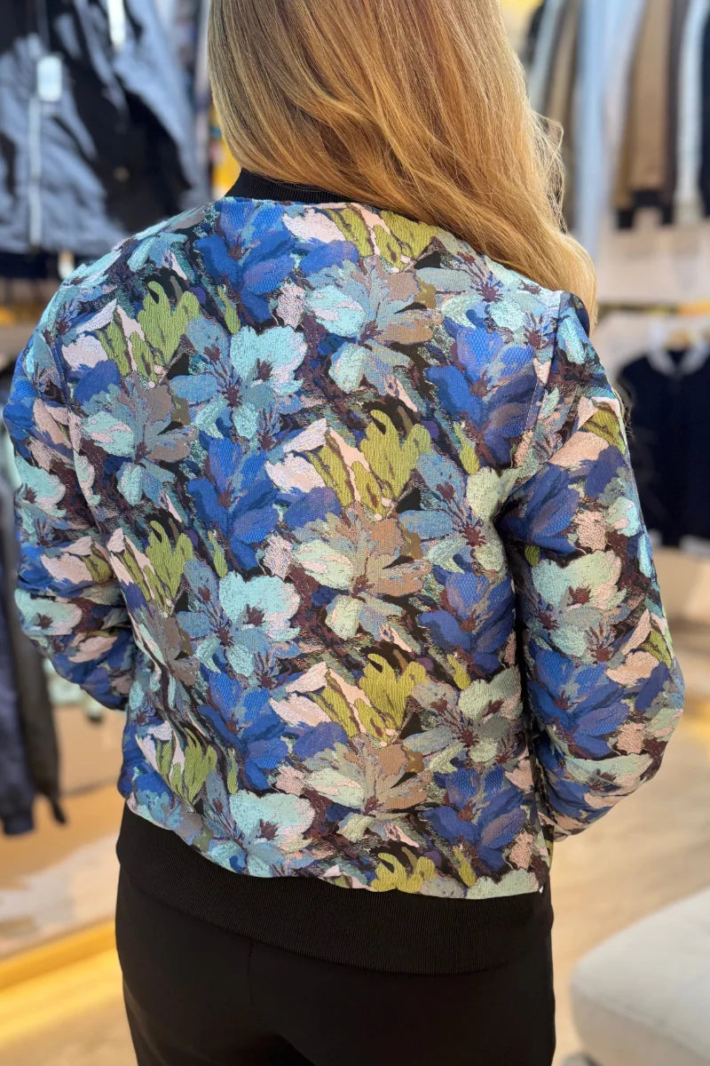 26154-7 Beisbolera Floral Azul
