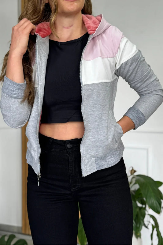 Chaqueta con capota 26044 Forro oscuro
