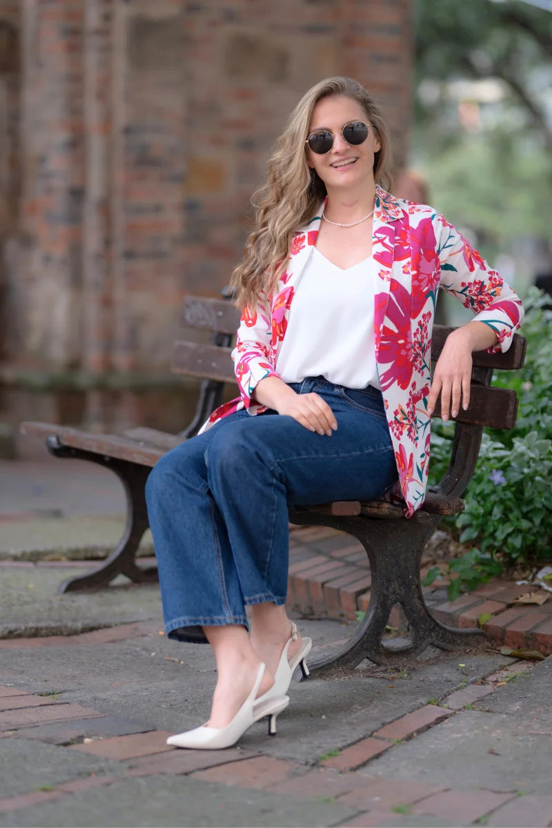 Blazer Flores 25061 Rosa