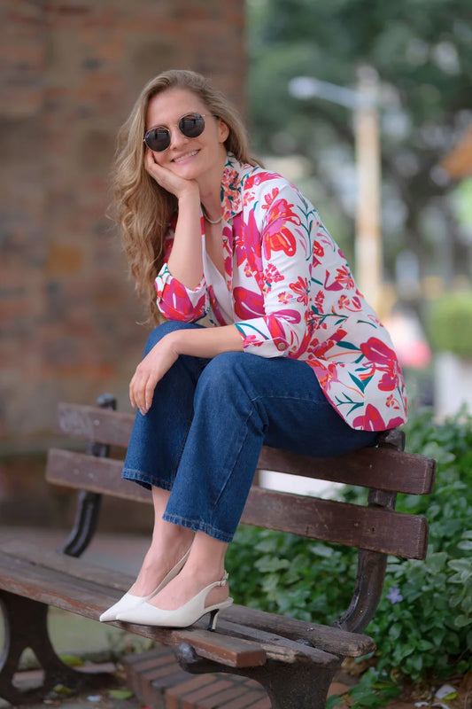 Blazer Flores 25061 Rosa