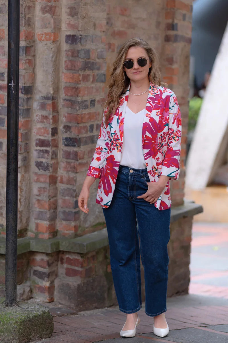 Blazer Flores 25061 Rosa