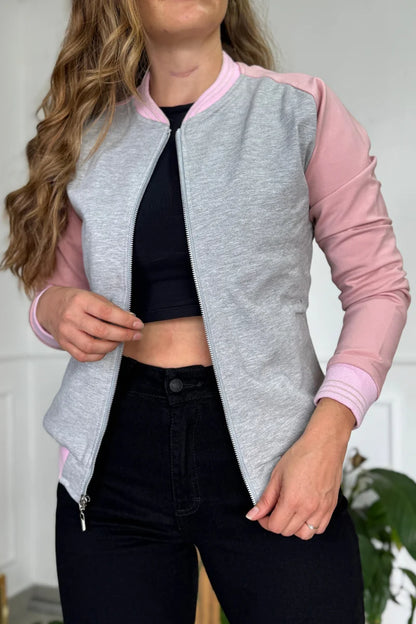 Chaquetas Beisbolera 26018 Con Rosa Oscuro