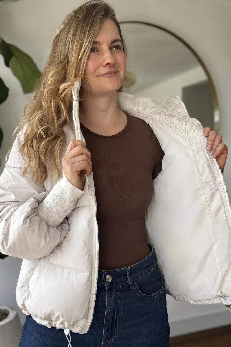 10066 Chaqueta Acolchada Rib Ancho