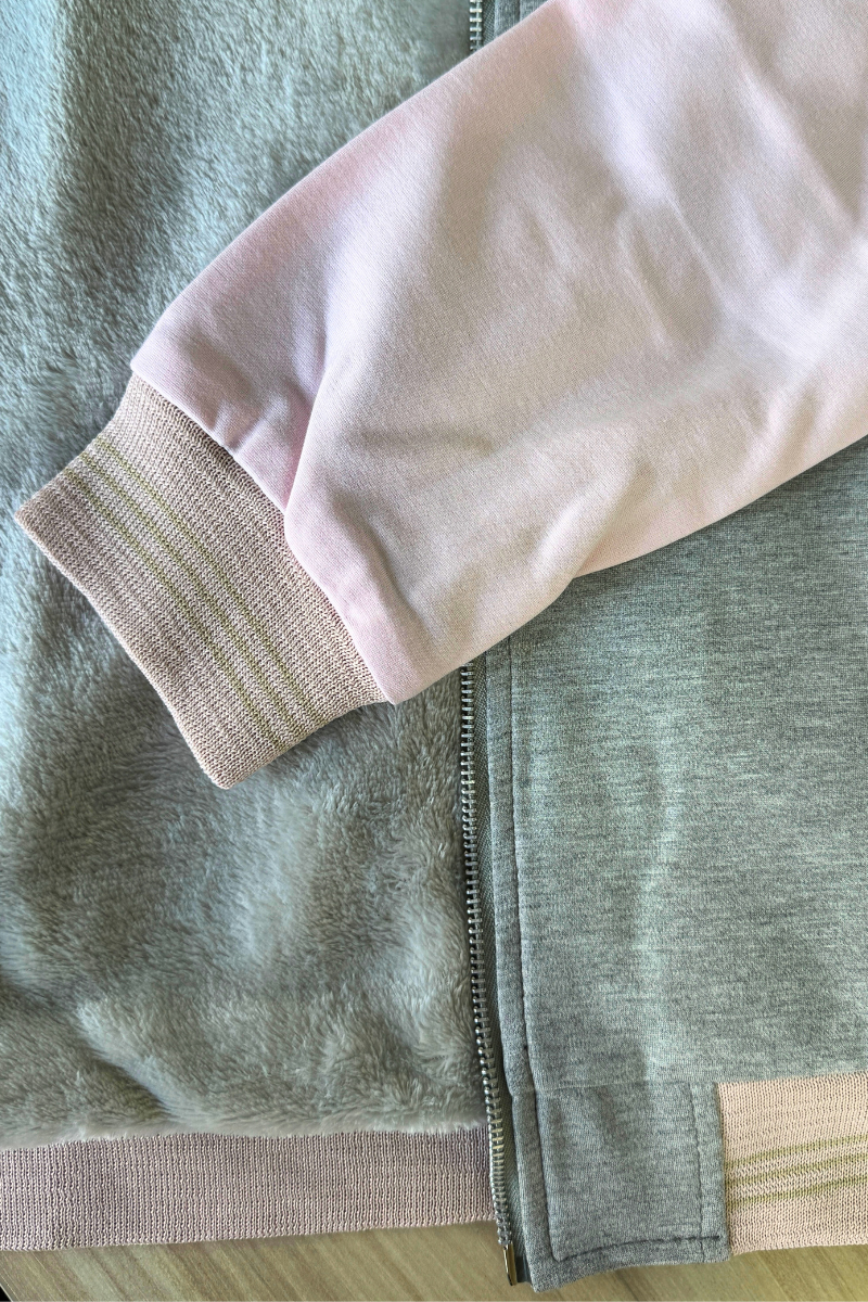 Chaquetas Beisbolera 26018 Con Rosa claro