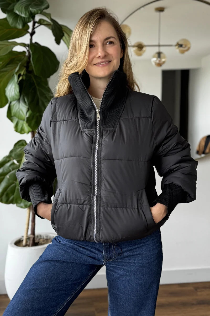 10066 Chaqueta Acolchada Rib Ancho