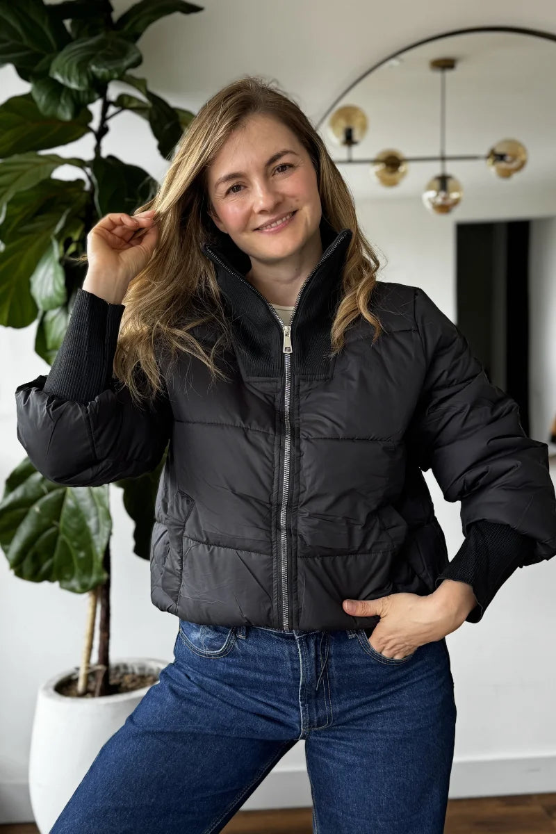 10066 Chaqueta Acolchada Rib Ancho