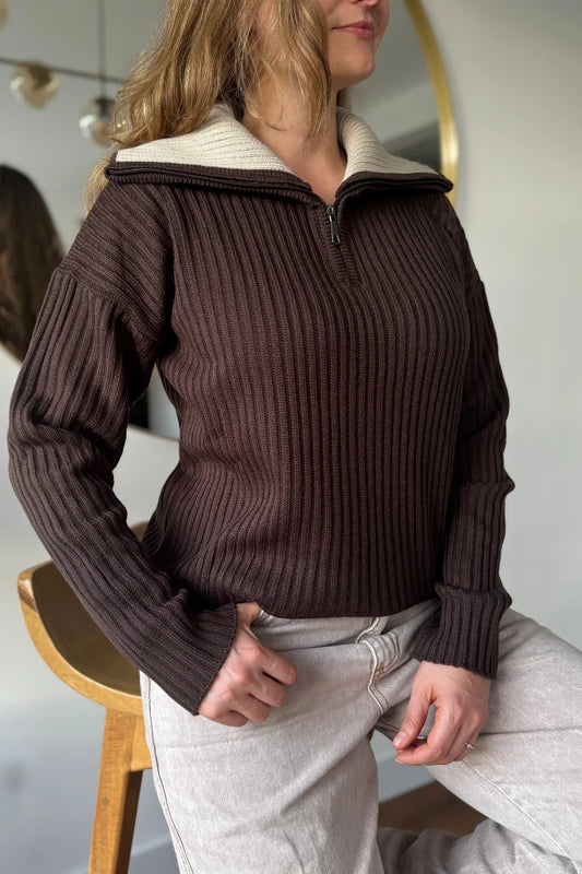 24012 Buzo Tejido Bicolor