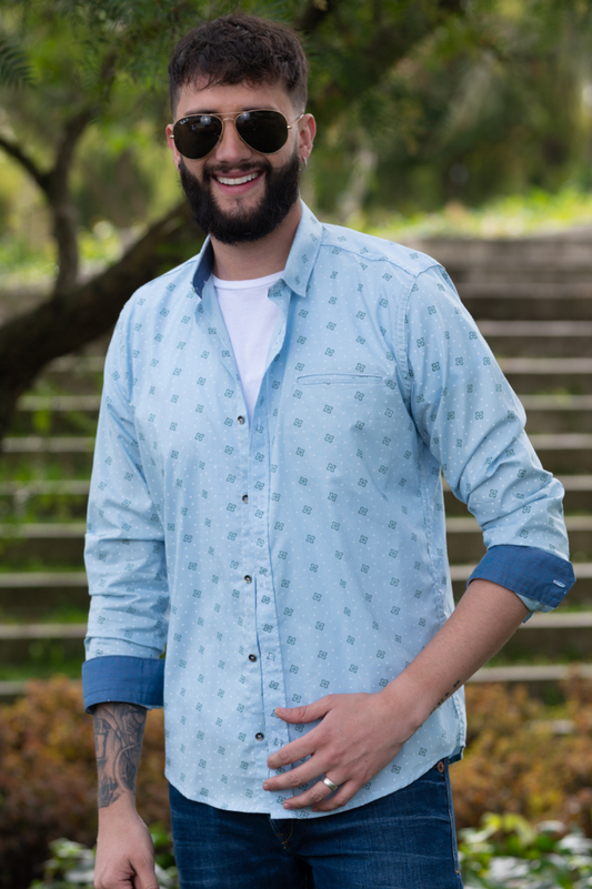 Camisa de Hombre 31160 Azul