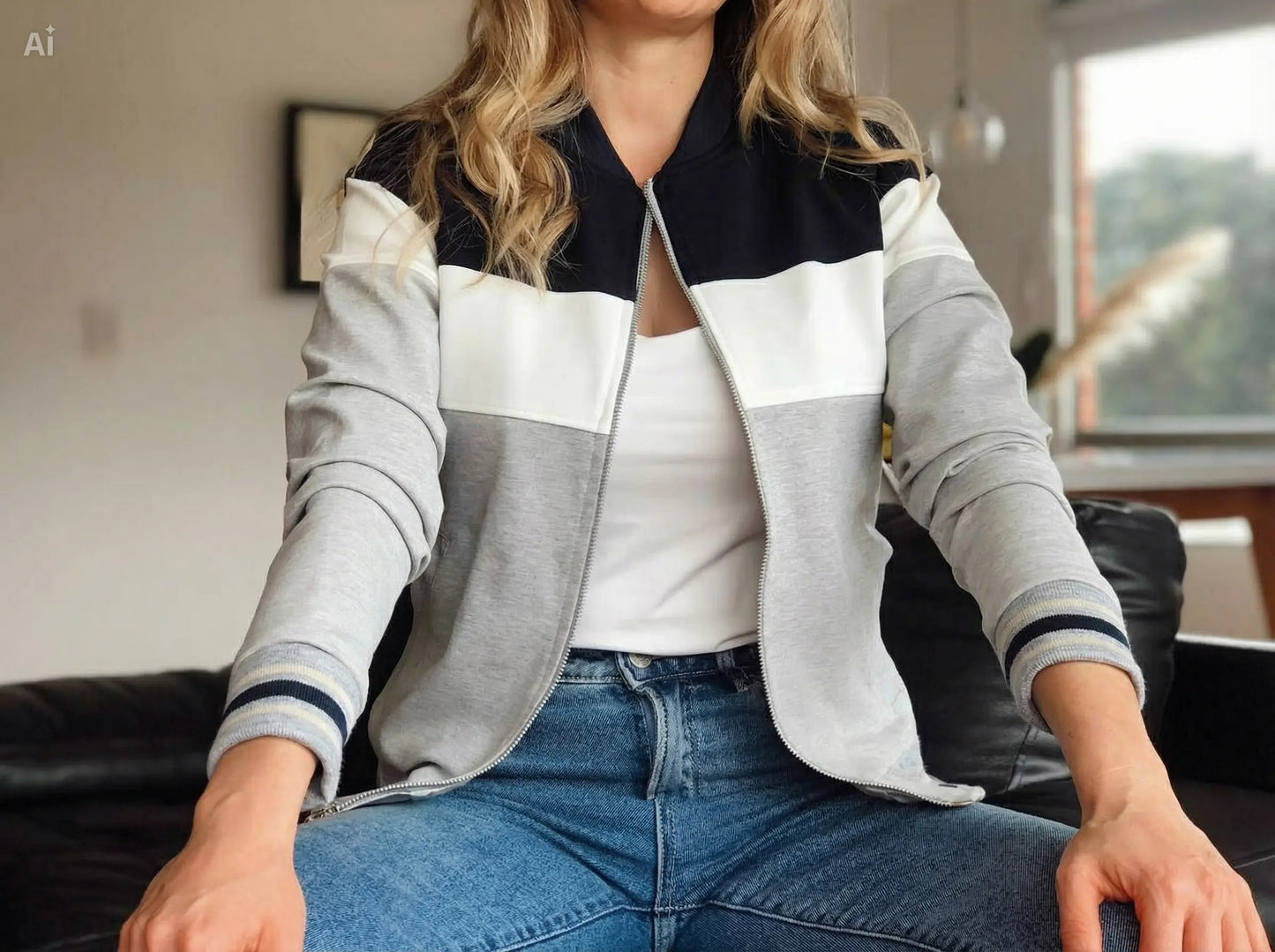 Chaqueta Beisbolera 26045 Colores en Bloque