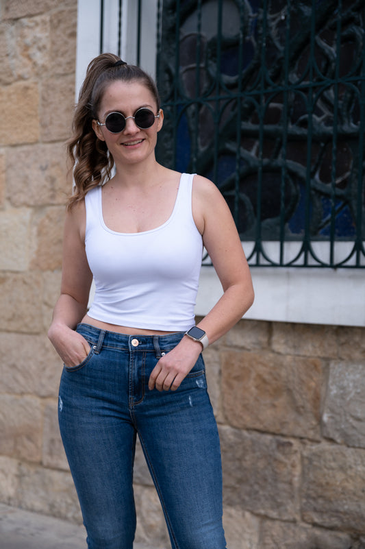 Crop top Blanco