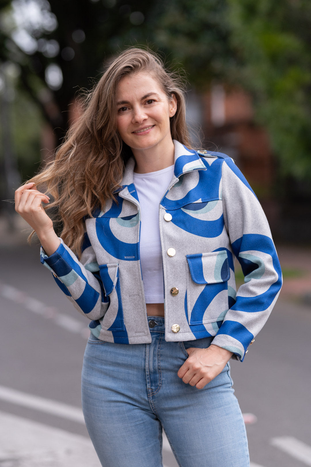 Chaqueta Corta 10018 Azul