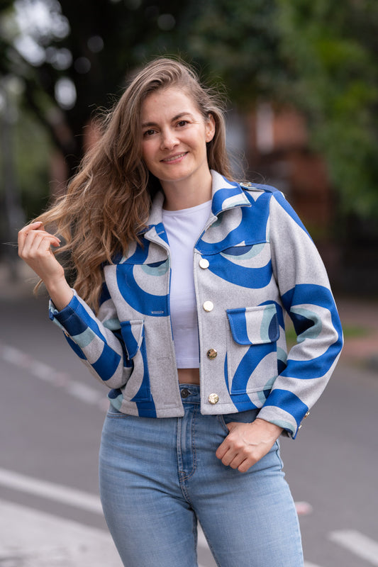 Chaqueta Corta 10018 Azul