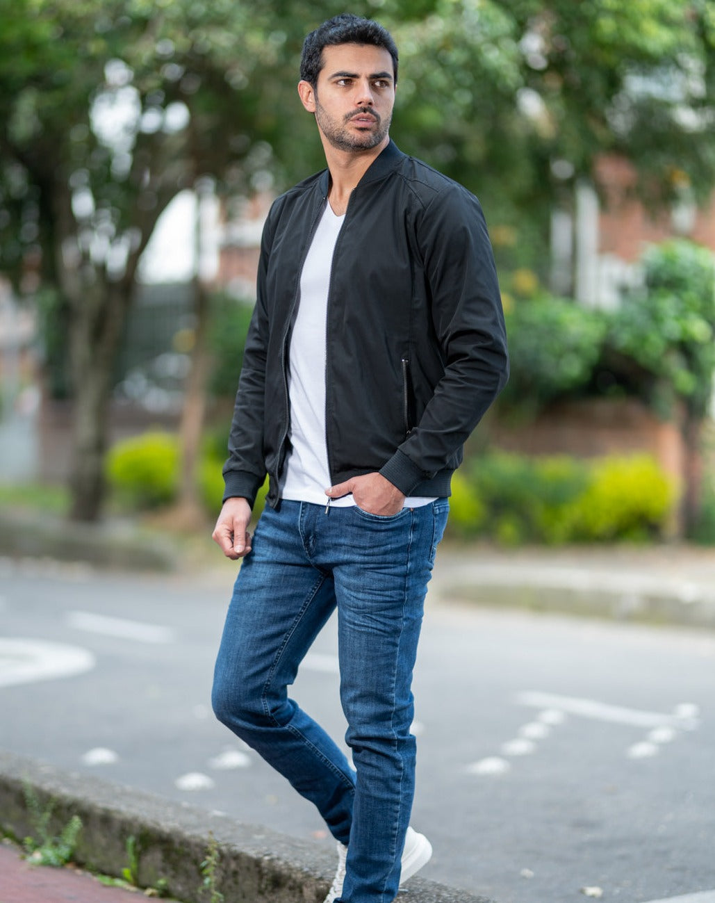 Chaqueta Bomber Classic 14160 Negro