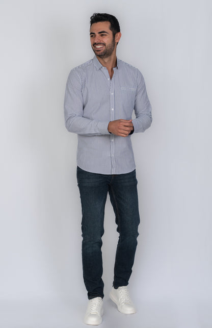 Camisa de Hombre 31178 Azul Oscuro