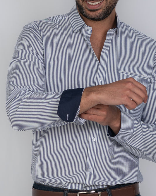 Camisa de Hombre 31178 Azul Oscuro