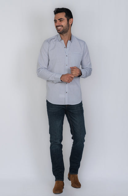 Camisa de Hombre 31155 Gris Claro