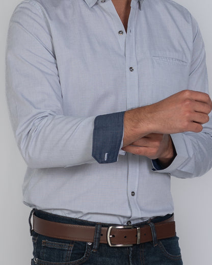 Camisa de Hombre 31155 Gris Claro