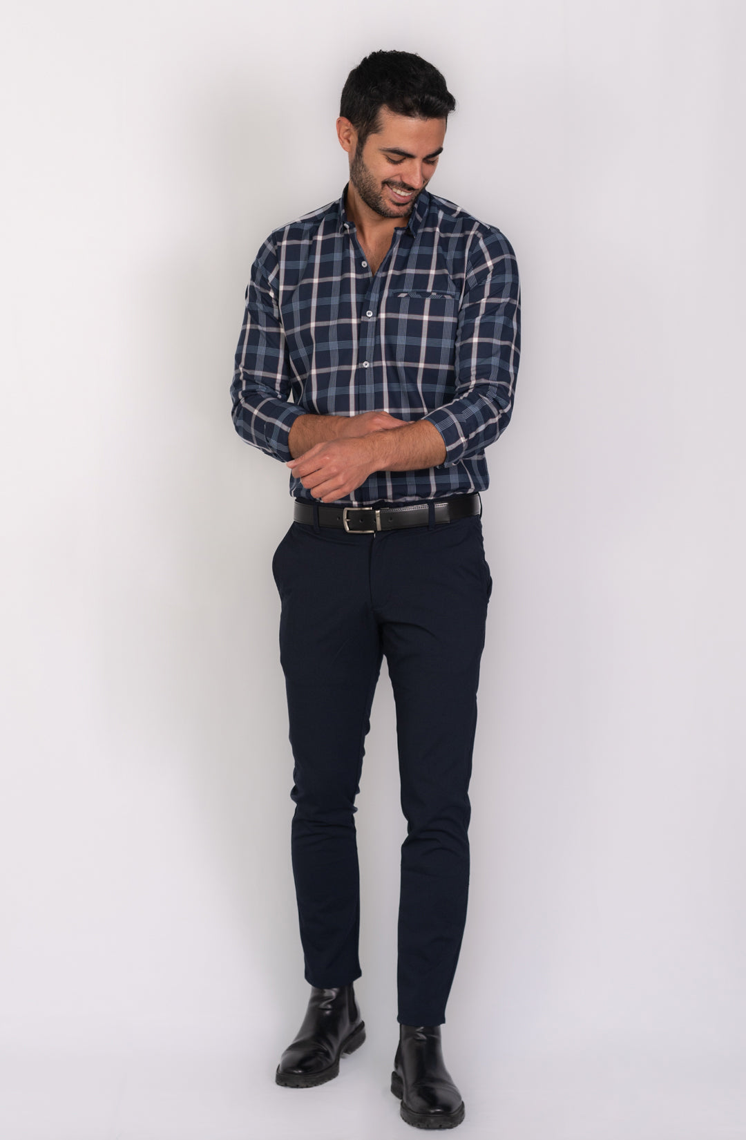 Camisa de Hombre 31176 Azul Ocre