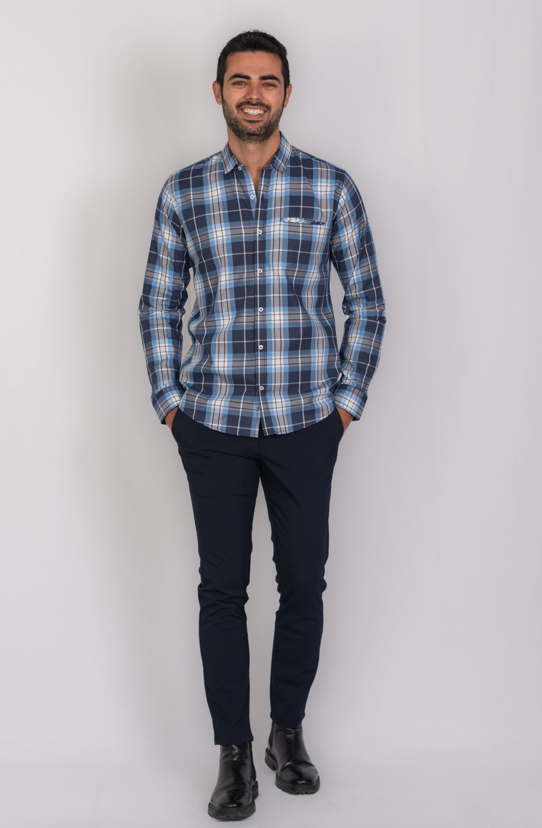 Camisa de Hombre 31176 Azul