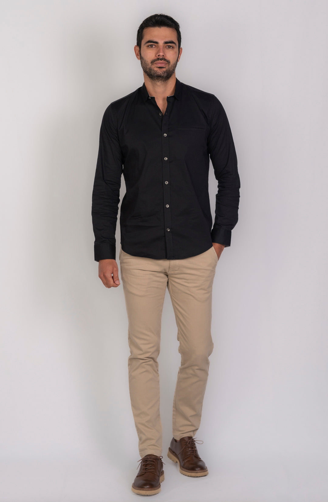 Camisa de Hombre 31173 Negro