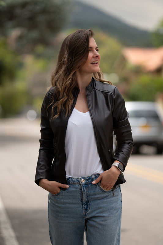 Chaquetas Biker Tipo Cuero 21023