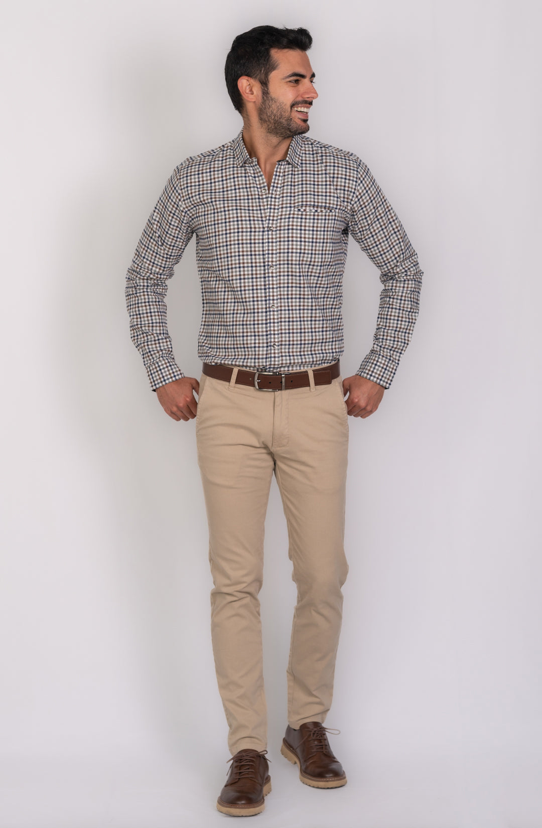 Camisa de Hombre 31171 con Ocre