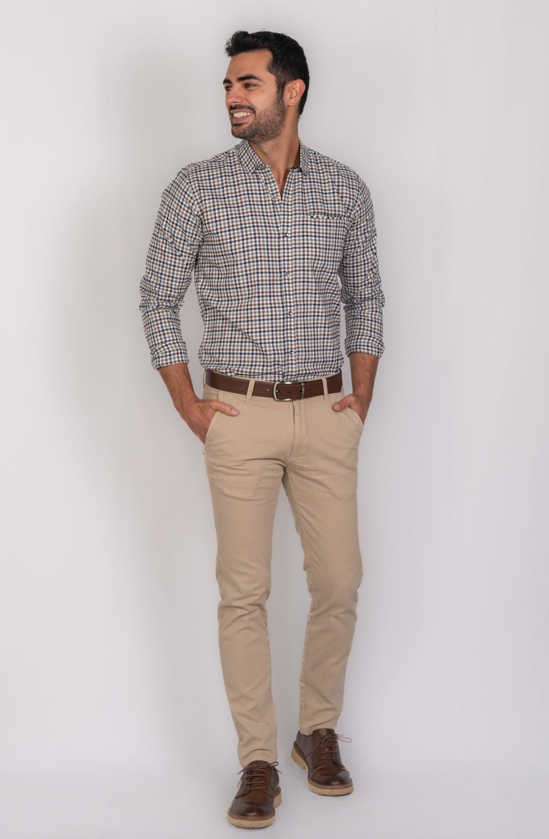 Camisa de Hombre 31171 con Ocre