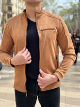 Cargar imagen en el visor de la galería, Chaqueta Bomber Classic 14086 Taupe Medio
