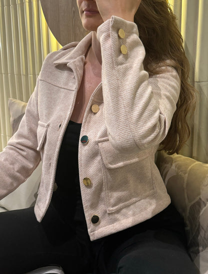 26143  Chaqueta en Paño Unicolor Corta