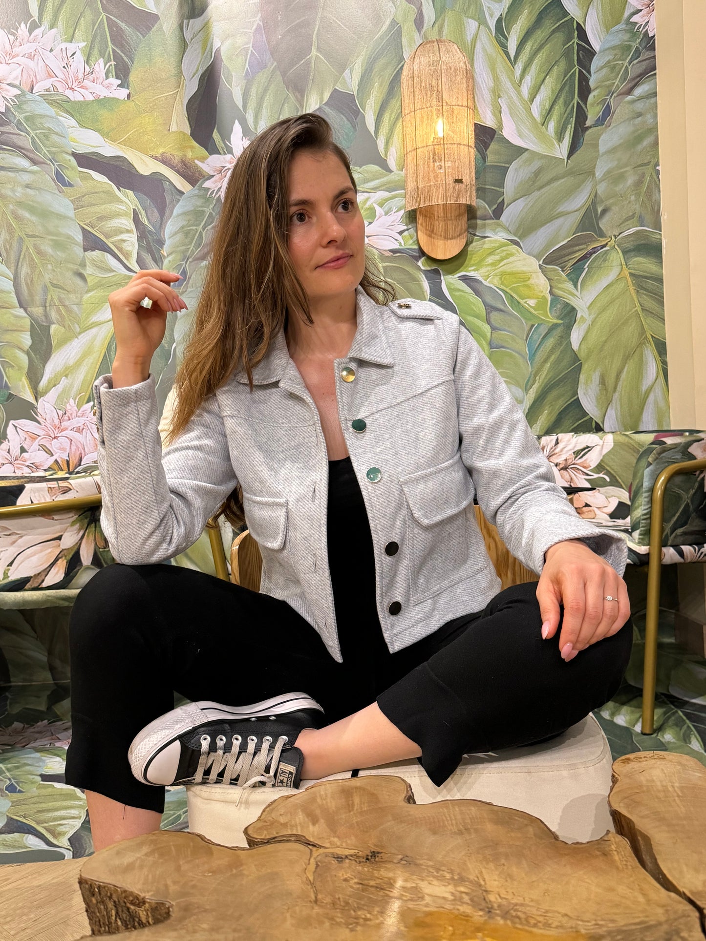 26143  Chaqueta en Paño Unicolor Corta