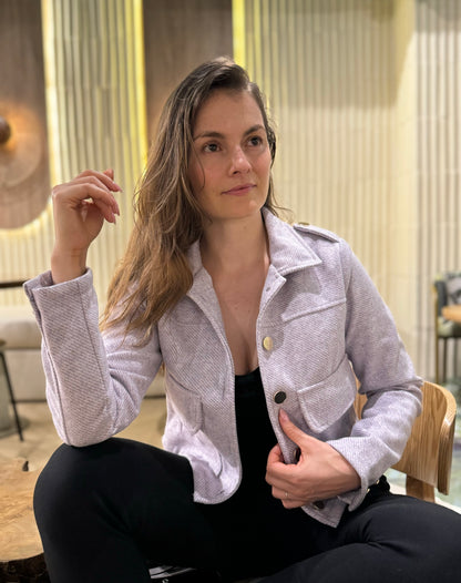 26143  Chaqueta en Paño Unicolor Corta