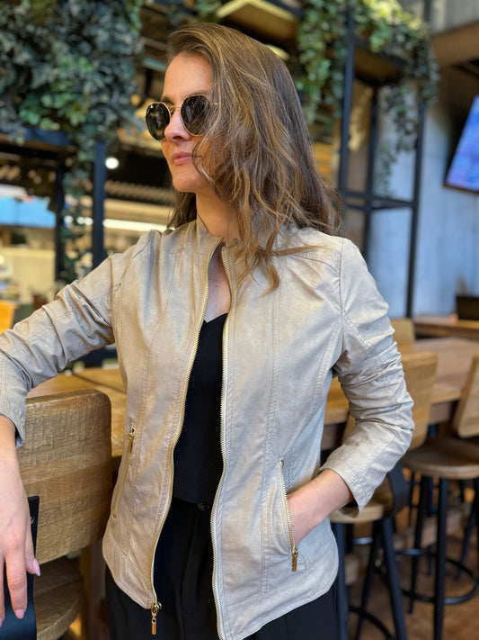 Chaqueta Tipo Cuero 21028