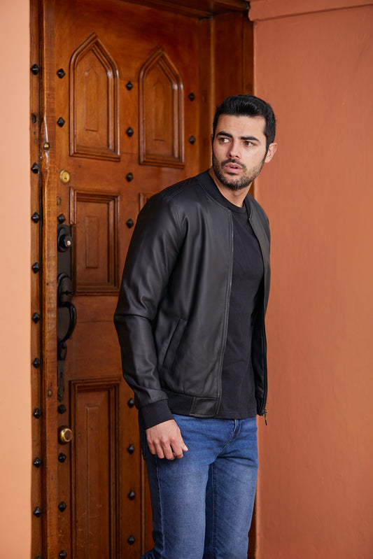 Jaqueta Biker de Couro 11021 PRETA