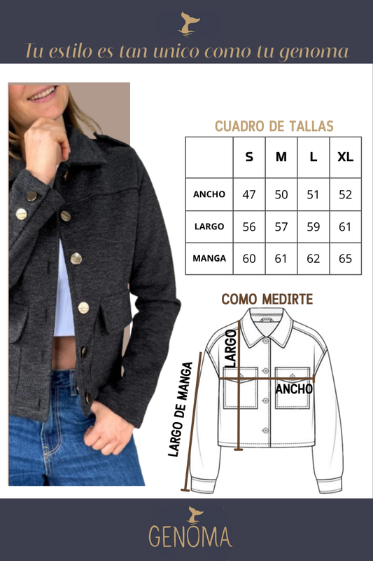 26149 Chaqueta  unicolor Larga Gris Oscuro