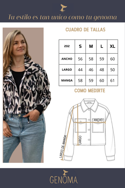 Cazadora Corta Flores 202