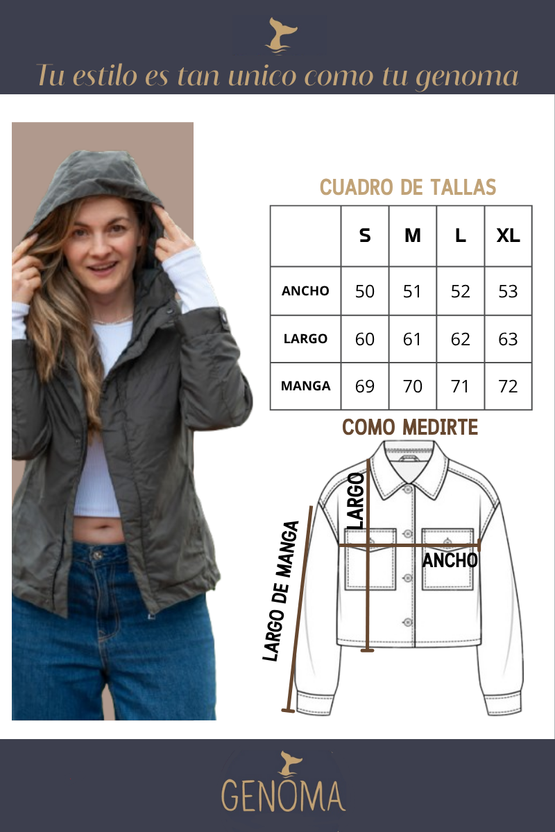 10045 Chaqueta Tipo Cola Pato