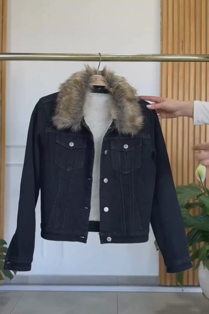 10009-3 Jean peluche  Negro