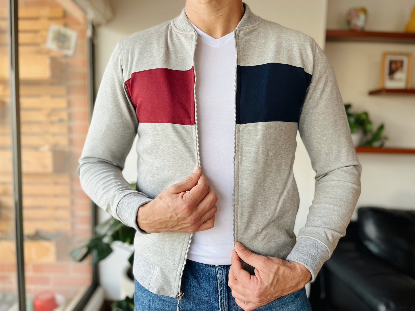 Chaquetas Beisbolera 14123 Gris