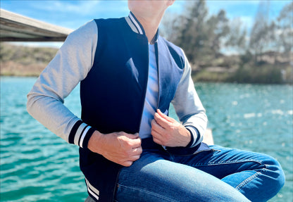 Match de Chaquetas Beisbolera Hombre 14020 Azul