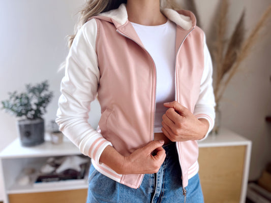 Moletons tipo Jaqueta 26115 Rosa