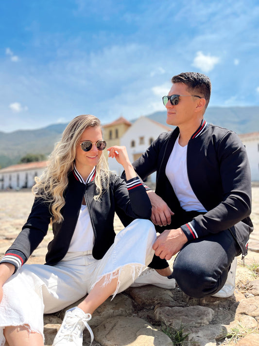 Match de Chaquetas Bomber Classic  Hombre 14076 Negro