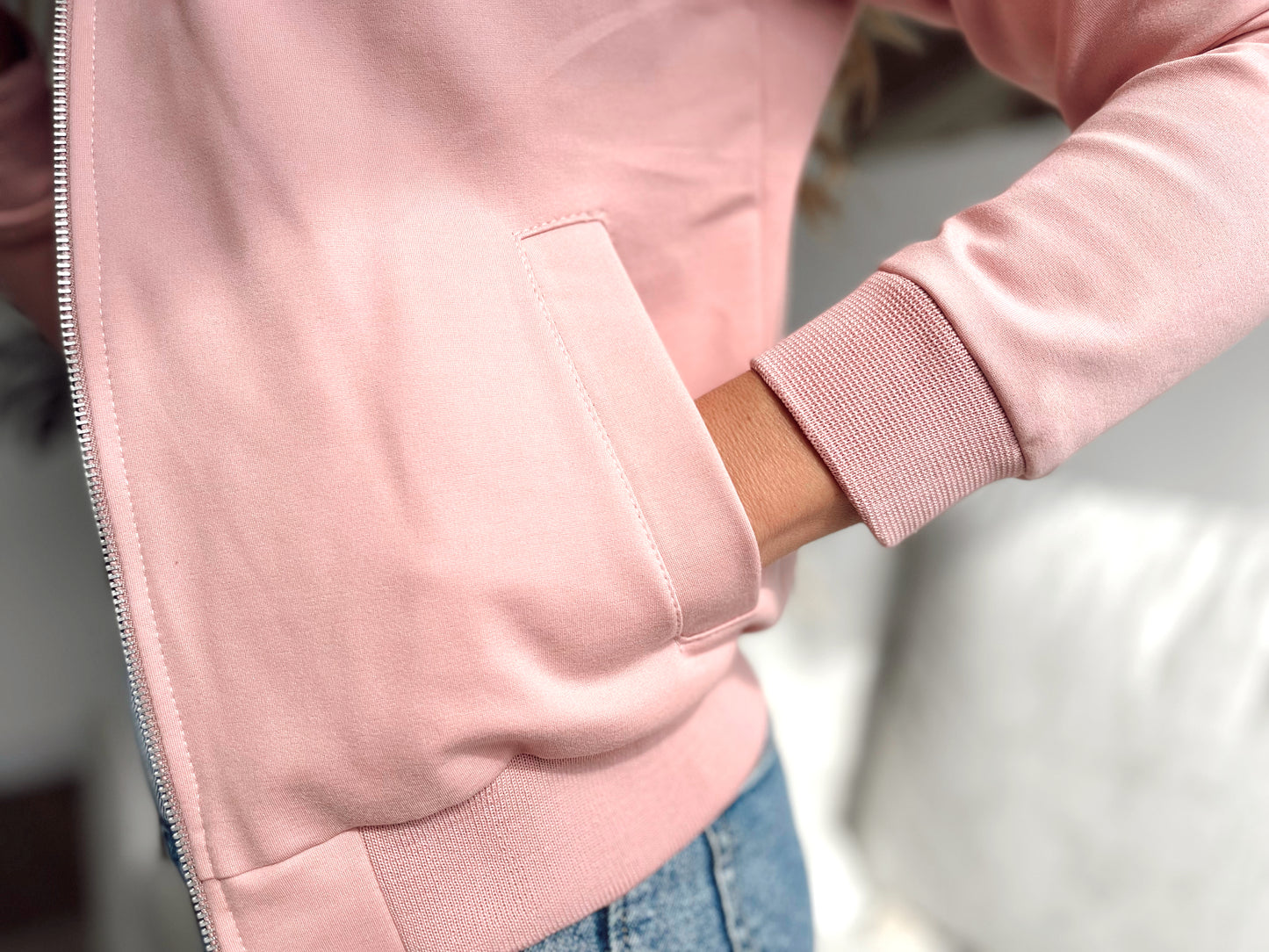 Chaqueta tipo Hoodies 26112 Rosa