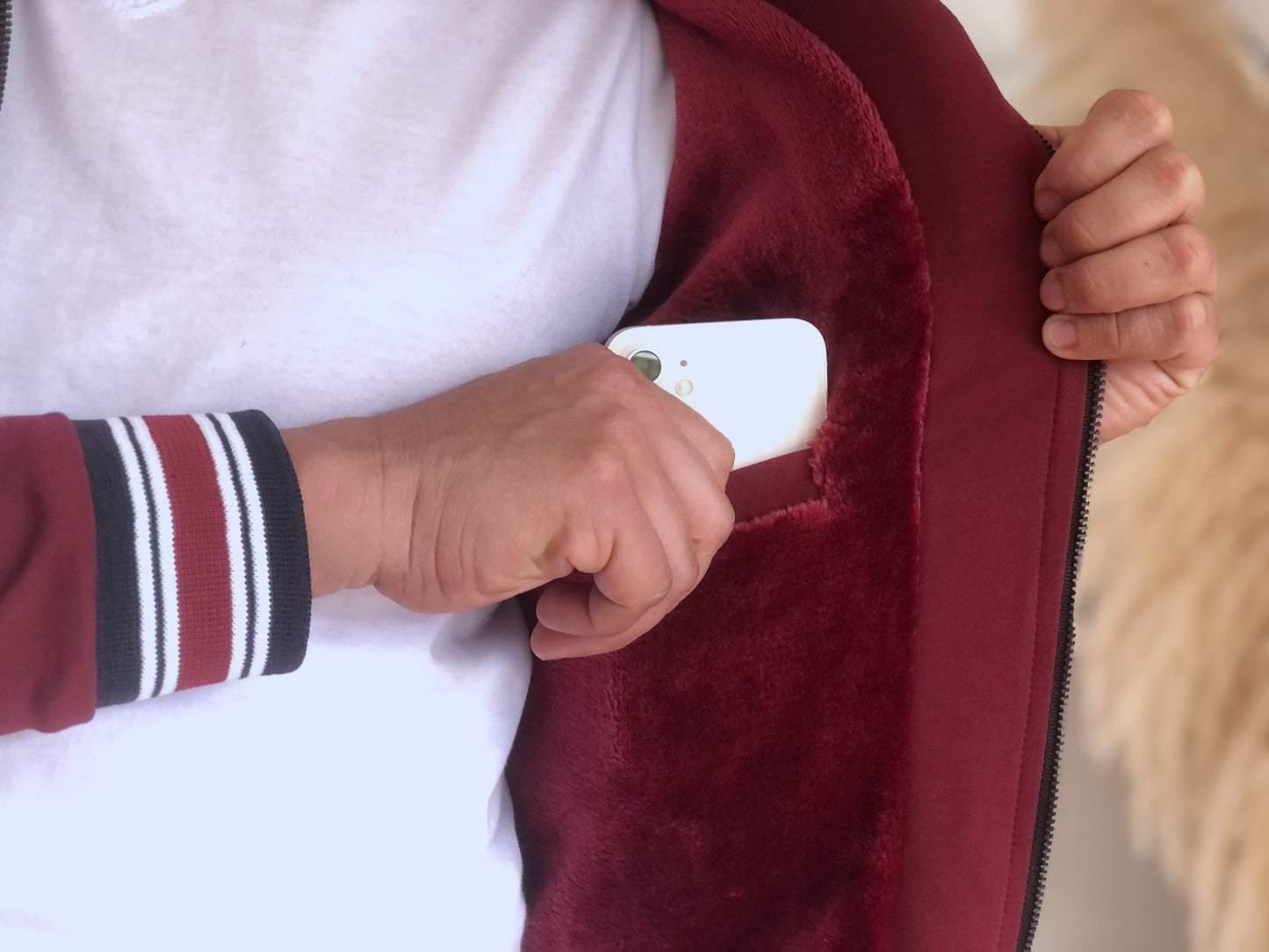 Chaquetas Bomber Classic 14077 Vinotinto